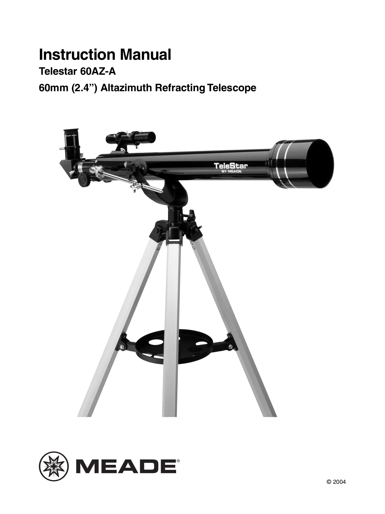 Download free pdf for Meade Polaris 60AZD Telescope manual